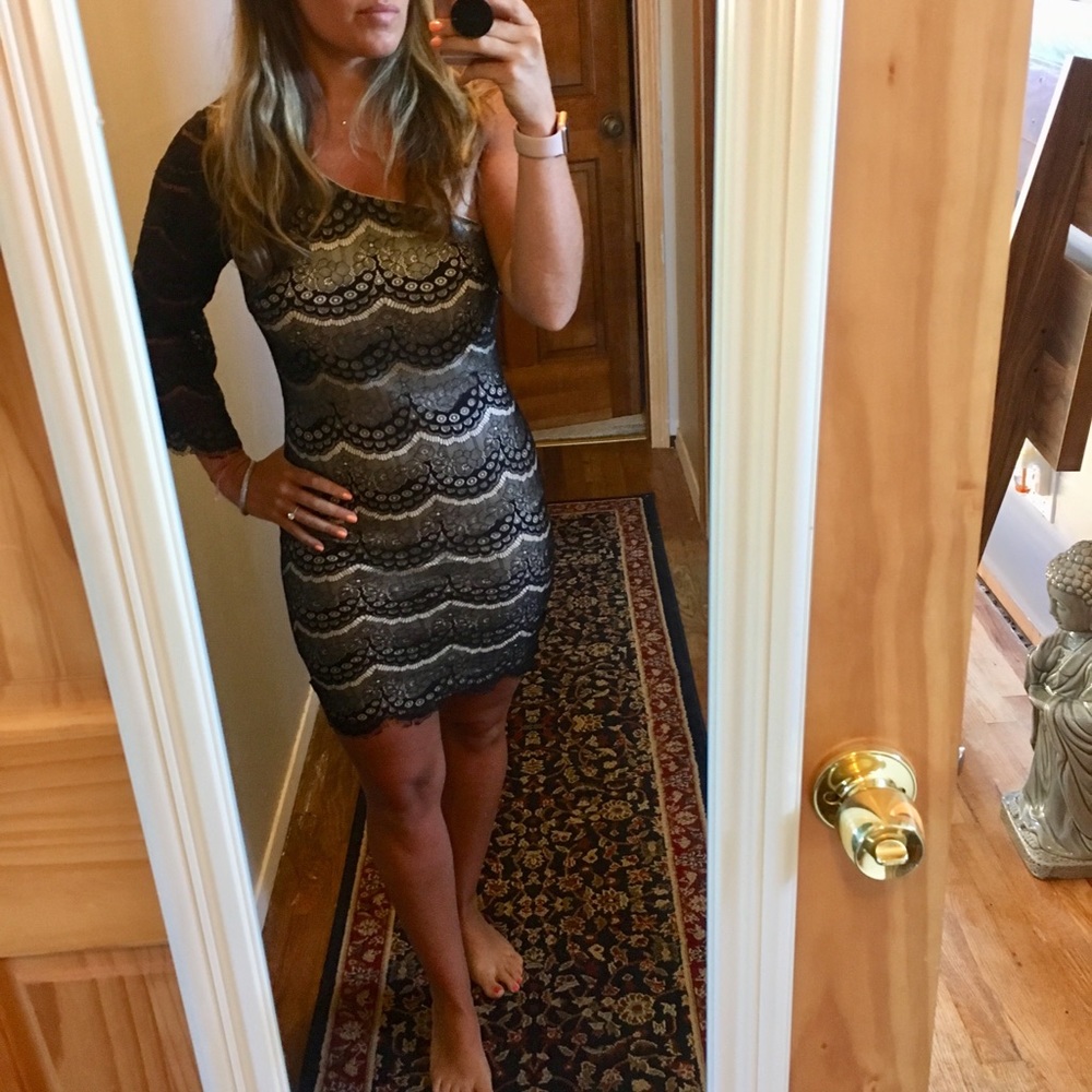 Romeo & Juliet one sleeved lace dress